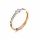 Золотое кольцо Первая Бриллиантовая ПБ1-1082-10 с бриллиантом