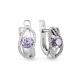 Серебряные серьги Дар С-5071рс1616500 с фианитом и муассанитом