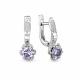 Серебряные серьги Дар С-5087рс1616500 с фианитом и муассанитом