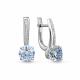 Серебряные серьги Дар С-5140рс1616400 с фианитом и муассанитом