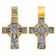 Подвеска-крест Распятие со святыми Покровителями из черненого серебра Иордань СМ-КР-396
