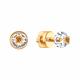 Серьги из комбинированного золота Karatov Т131028384-01 с бриллиантом
