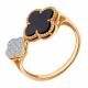 Золотое кольцо Karatov Т14101Д588 с бриллиантом и ониксом