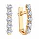 Золотые серьги Karatov Т14202Е373 с фианитом