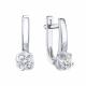 Серьги из белого золота Karatov Т30102В350 с бриллиантом
