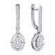 Серьги из белого золота Karatov Т30102Г838 с бриллиантом