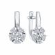 Серьги из белого золота Karatov Т30102Е317 с бриллиантом