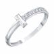 Кольцо из белого золота Karatov Т30201Б565 с фианитом