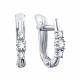 Серьги из белого золота Karatov Т30202Е444 с фианитом