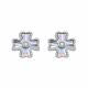 Серьги из белого золота Karatov Т30262Е387 с фианитом