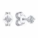 Серьги из белого золота Karatov Т30562Е300 с бриллиантом