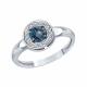 Кольцо из белого золота Karatov Т30701Б934 с топазом и фианитом