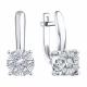 Серьги из белого золота Karatov Т33162Е039 с бриллиантом