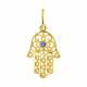 Подвеска из лимонного золота Karatov Т902036329 с фианитом