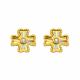 Серьги из лимонного золота Karatov Т90262Е387 с фианитом
