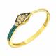 Кольцо из лимонного золота Karatov Т94101Б579-01 с бриллиантом и изумрудом