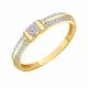 Кольцо из лимонного золота Karatov Т94601Б291 с бриллиантом