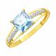 Кольцо из лимонного золота Karatov Т94701Д834 с топазом и фианитом