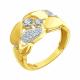 Кольцо из лимонного золота Karatov Т94751Д269 с фианитом