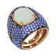 Золотое кольцо Александра к832-15с с фианитом и опалом