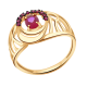 Золотое кольцо Александра кл1618-30ск-р с фианитом и рубиновым корундом