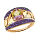 Золотое кольцо Александра кл1820-49ск-си с фианитом и аметрином