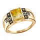 Золотое кольцо Александра кл1914-6ск-ш с фианитом и цитрином