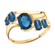 Золотое кольцо Александра кл1982-28ск с Лондон топазом