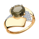 Золотое кольцо Александра кл2081-4ск с фианитом и раухтопазом