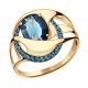 Золотое кольцо Александра кл2118-58ск-г с фианитом и Лондон топазом