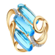 Золотое кольцо Александра кл2119-63ск с топазом и фианитом
