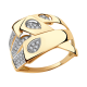 Золотое кольцо Александра кл2150ск с фианитом