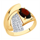 Золотое кольцо Александра кл2221-2ск с фианитом и гранатом