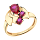 Золотое кольцо Александра кл2235-30ск с рубиновым корундом