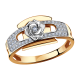 Золотое кольцо Александра кл2275сбк с фианитом