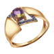 Золотое кольцо Александра кл2305-49ск с фианитом и аметрином