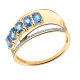 Золотое кольцо Александра кл2332-78ск с топазом и фианитом