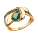Золотое кольцо Александра кл2539-26ск-са с фианитом и турмалином
