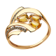 Золотое кольцо Александра кл2564-6ск-ш с фианитом и цитрином