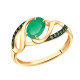 Золотое кольцо Александра кл2641-12ск-з с фианитом и агатом