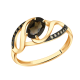 Золотое кольцо Александра кл2641-4ск-ш с фианитом и раухтопазом