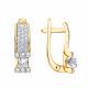 Золотые серьги Александра кл2727а-62ск с фианитом и Swarovski