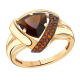 Золотое кольцо Александра кл2757-34ск-к с фианитом и гранатом