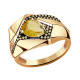 Золотое кольцо Александра кл2770-6ск-ш с фианитом и цитрином