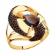 Золотое кольцо Александра кл2790-2ск-к с фианитом и гранатом