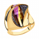 Золотое кольцо Александра кл2796-49ск-си с фианитом и аметрином