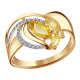 Золотое кольцо Александра кл2798-6ск с фианитом и цитрином