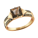 Золотое кольцо Александра кл2814-4ск-ш с фианитом и раухтопазом