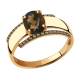 Золотое кольцо Александра кл2833-4ск-ш с фианитом и раухтопазом