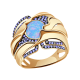 Золотое кольцо Александра кл2845-15ск-си с фианитом и опалом